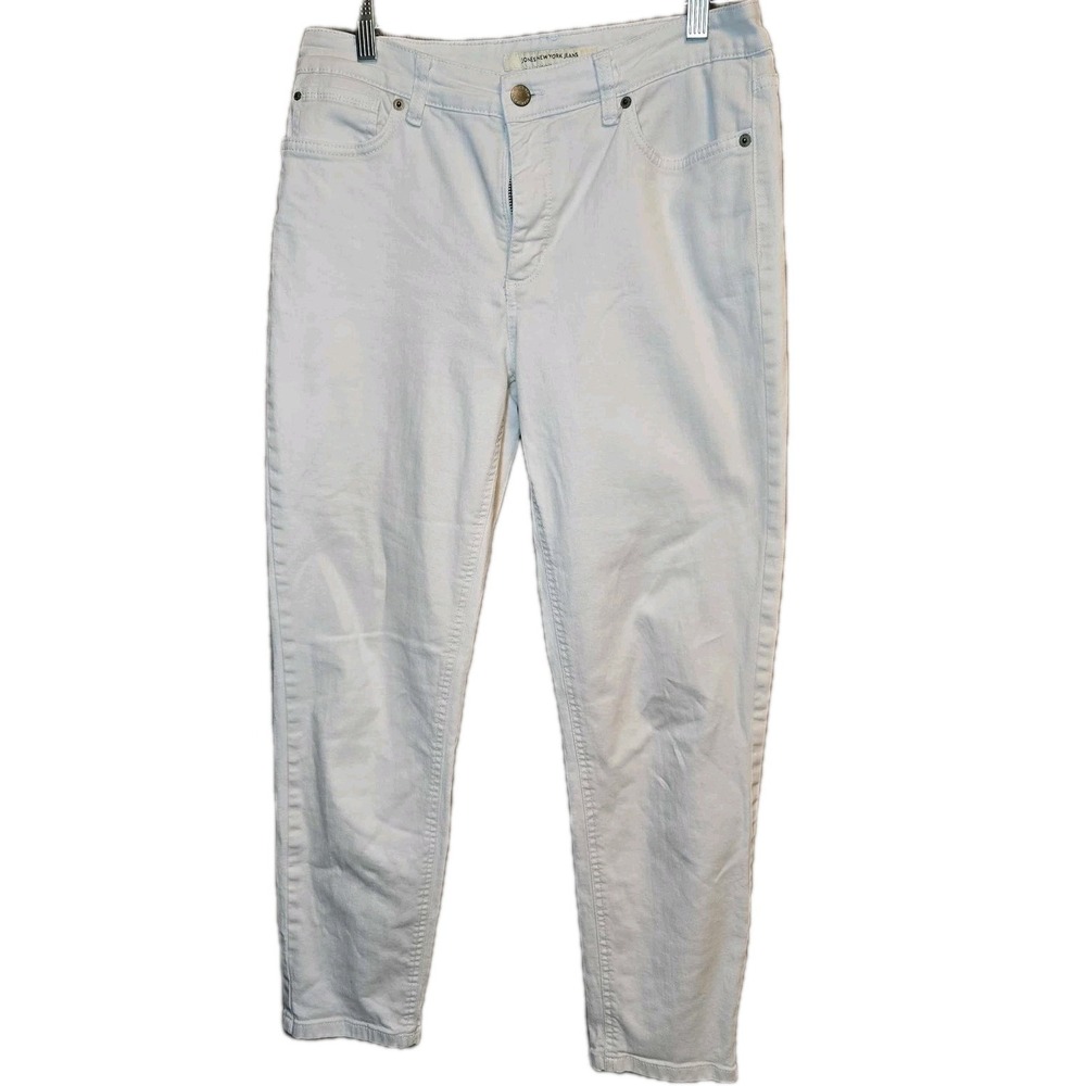 Jones New York BOHO ANKLE Women's White Stretch Jeans Sz 10